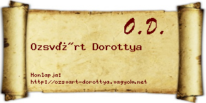 Ozsvárt Dorottya névjegykártya